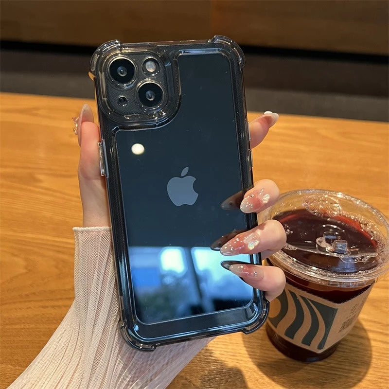 Shockproof Transparent Case For iPhone 15 14 13 12 11 Pro Max X Xs XR Max 7 8 Plus Bumper Cases Cover